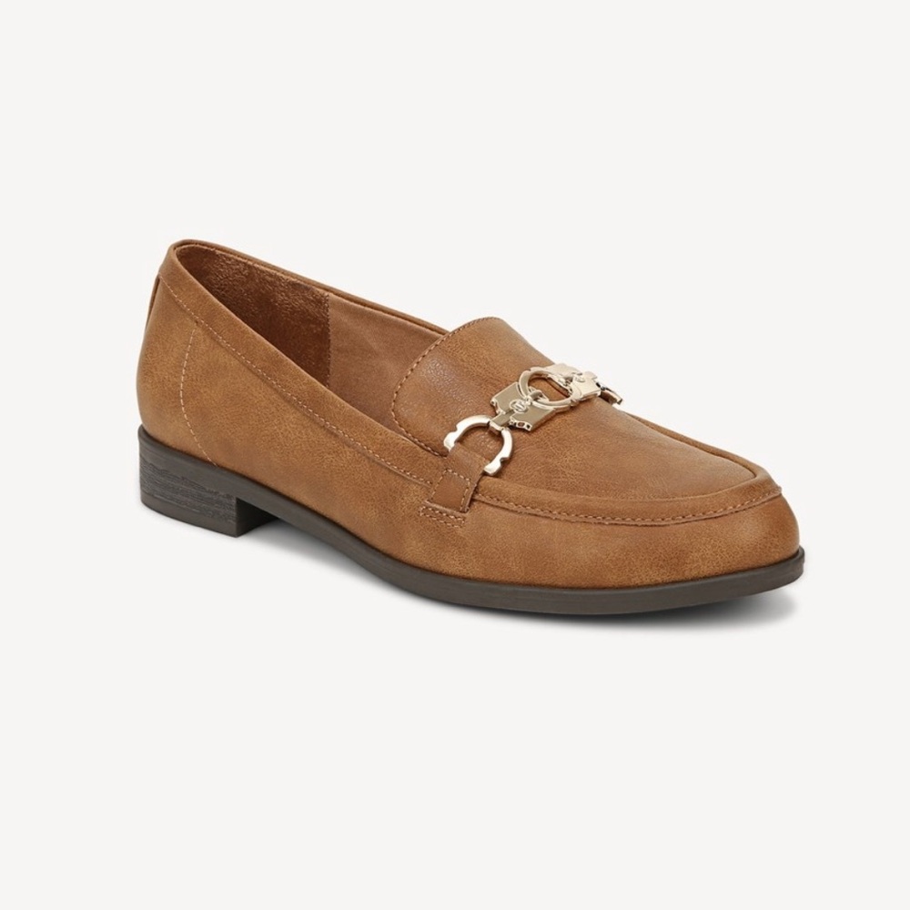 Brown Loafers with Metal Accent